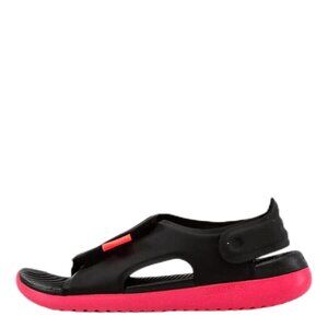 Nike Boy's Black Red Sunray Adjust 5 Back Strap Casual Sandal Size 13C